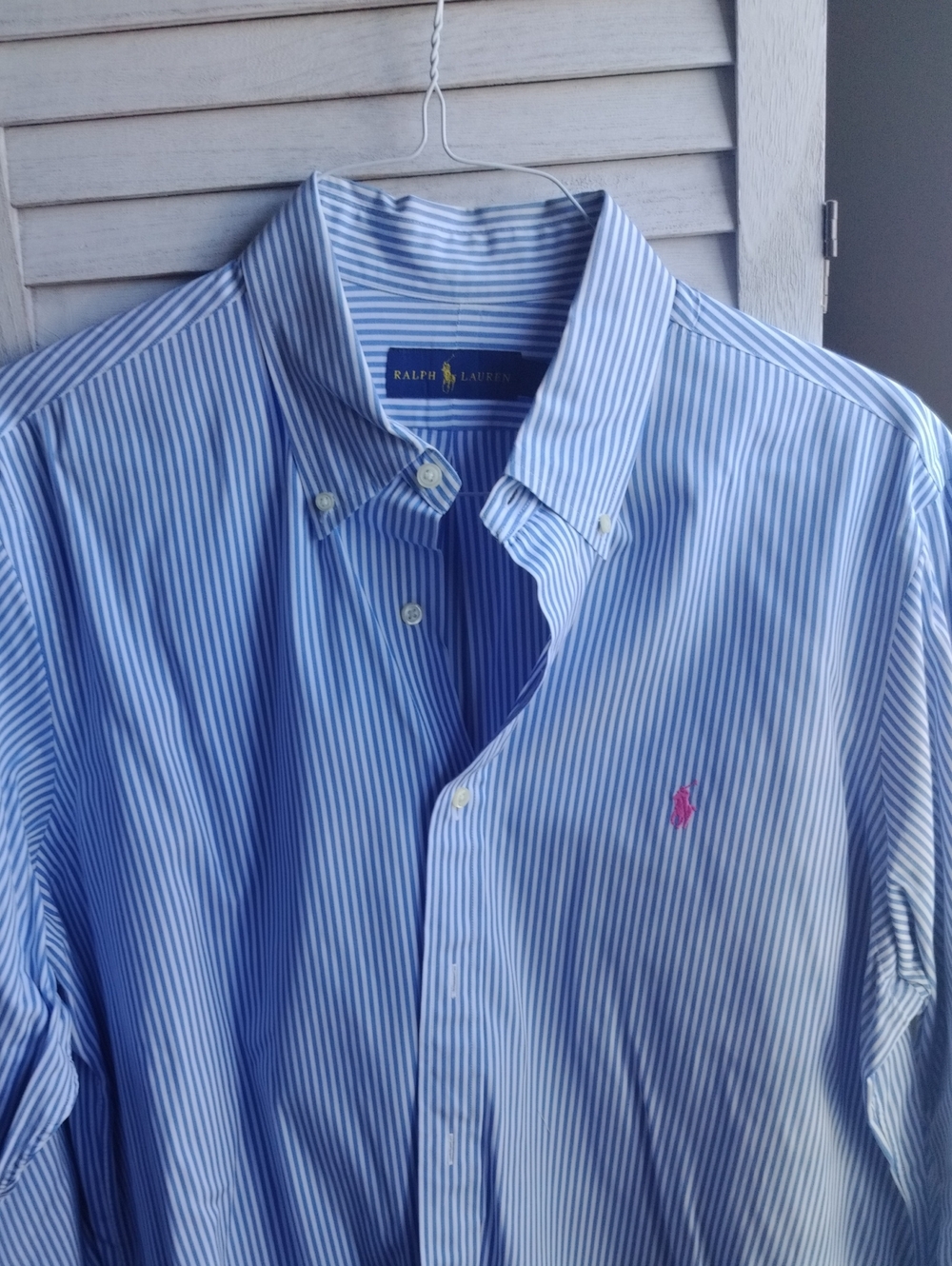 Ralph Lauren Men’s Blue Striped Button-Down Shirt